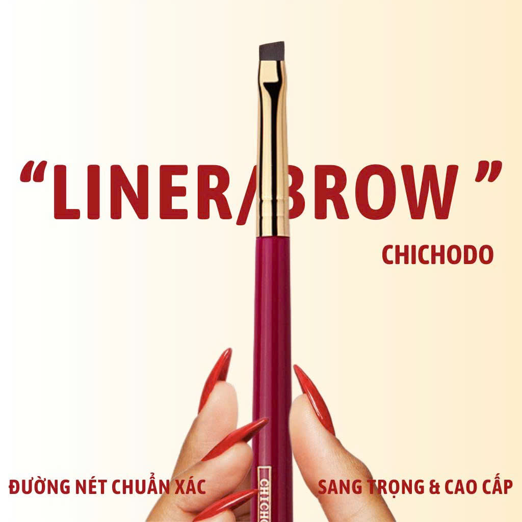 Cọ Kẻ Mắt, Định Hình Chân Mày CHICHODO Liner Brow Brush C119 Sợi Tự Nhiên Sắc Nét, Tém Mày